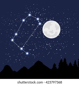 astrology sign gemini vector illustration