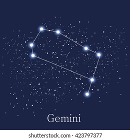 astrology sign gemini vector illustration
