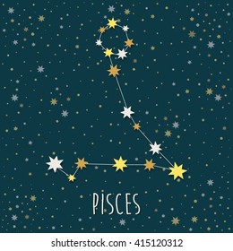 astrology sign pisces vector illustration