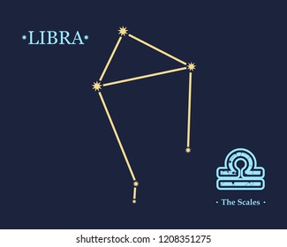 Astrology sign The Scales. Constellation design concept