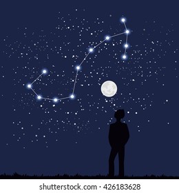astrology sign scorpio vector illustration