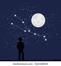 astrology sign taurus vector illustration