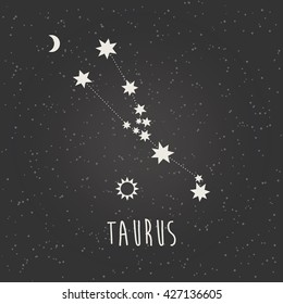 Astrology sign taurus vector illustration.
