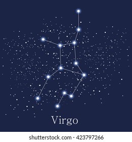 astrology sign virgo vector illustration