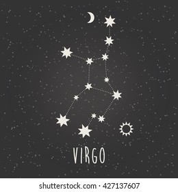 Astrology sign virgo vector illustration.