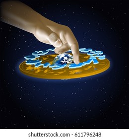 Astrology signs of the zodiac lion in space with hand