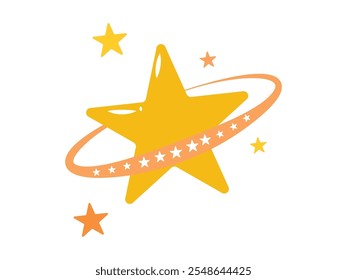 Astrology star flat icon design vector illustration