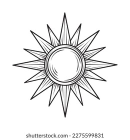 astrology sun magic isolated icon