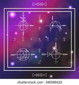 Astrology symbols vector