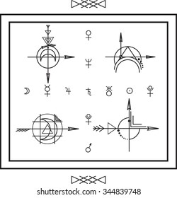 Astrology symbols vector