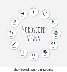 Astrology symbols. Zodiac signs set. Signs for horoscope