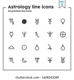 Astrology thin line icon. Vector illustration symbol elements for web design and apps.
