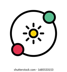astrology vector flat color icon 
