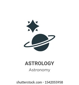 Astrology vector icon on white background. Flat vector astrology icon symbol sign from modern astronomy collection for mobile concept and web apps design.
