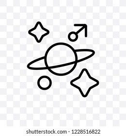 Astrology vector linear icon isolated on transparent background, Astrology transparency concept can be used for web and mobile