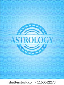 Astrology water representation style emblem.