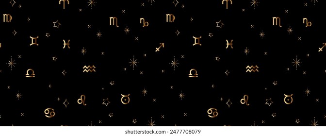 Astrology wheel with zodiac signs on star pattern. illustration of zodiac signs. Horoscope vector illustration
