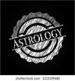 Astrology written with chalkboard texture