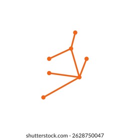Astrology zodiac star line vector logo design
