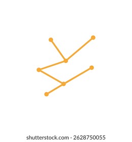 Astrology zodiac star line vector logo design