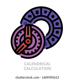 Astrology_calendrical icon for website, application, printing, document, poster design, etc.