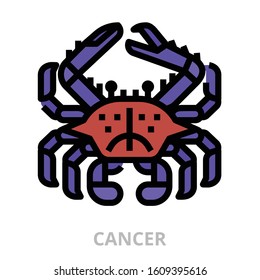 Astrology_cancer icon for website, application, printing, document, poster design, etc.