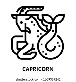 Astrology_capricorn icon for website, application, printing, document, poster design, etc.