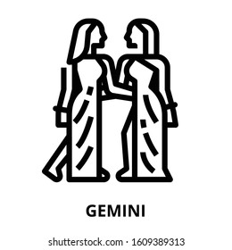 Astrology_gemini icon for website, application, printing, document, poster design, etc.