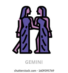 Astrology_gemini icon for website, application, printing, document, poster design, etc.