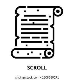 Astrology_scroll icon for website, application, printing, document, poster design, etc.