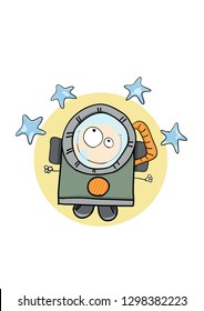 the astronaout cartoon vector