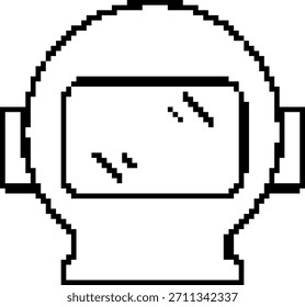 Astronaut 8-bit pixel icon. Vector illustration.