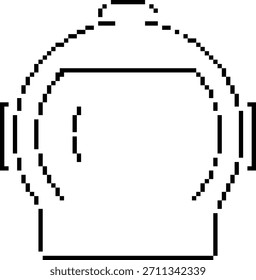 Astronaut 8-bit pixel icon. Vector illustration.