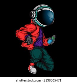 THE ASTRONAUT IN ACTION WITH URBAN STREET WEAR