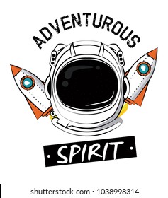 Astronaut adventure spirit printe for tshirt