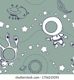 Patrón ininterrumpido de astronautas, forasteros y otros objetos espaciales