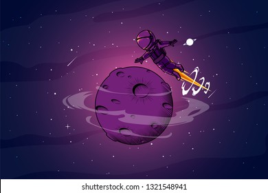 astronaut around the space