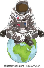Astronaut art on the earth