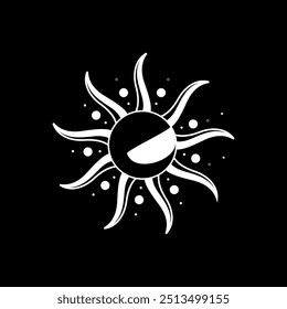 astronauta astronomia conceito do sol design do logotipo vetor plano
