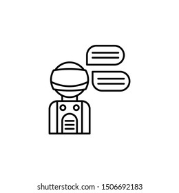 Astronaut avatar career character job people space icon. Element of futuristic technology icon