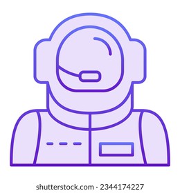 Astronaut avatar flat icon. Spaceman violet icons in trendy flat style. Cosmonaut gradient style design, designed for web and app. Eps 10