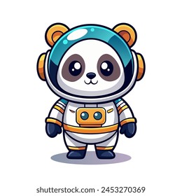 Astronaut Baby Panda Character Cute