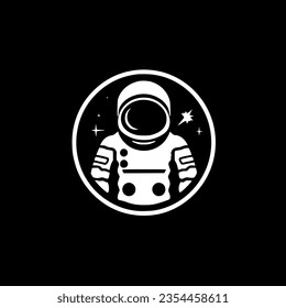 Astronaut | Black and White Vector illustration