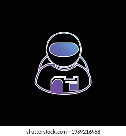 Astronaut blue gradient vector icon