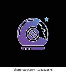 Astronaut blue gradient vector icon