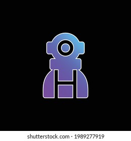 Astronaut blue gradient vector icon