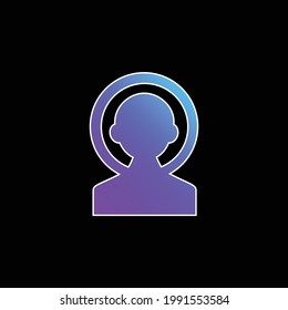 Astronaut blue gradient vector icon