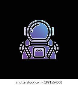 Astronaut blue gradient vector icon