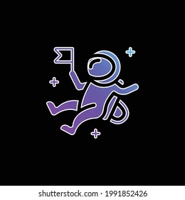 Astronaut blue gradient vector icon
