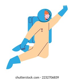 astronaut with blue helmet character